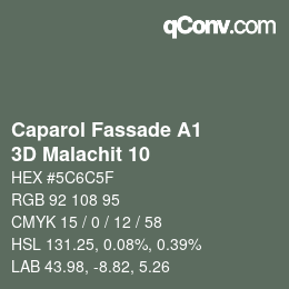 Color code: Caparol Fassade A1 - 3D Malachit 10 | qconv.com