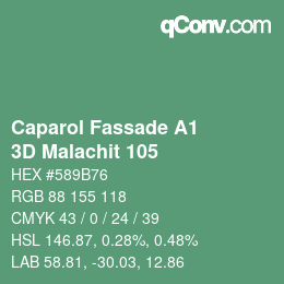 Código de color: Caparol Fassade A1 - 3D Malachit 105 | qconv.com