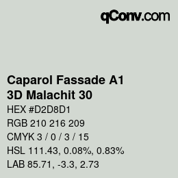 Farbcode: Caparol Fassade A1 - 3D Malachit 30 | qconv.com