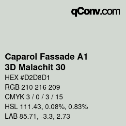 Color code: Caparol Fassade A1 - 3D Malachit 30 | qconv.com