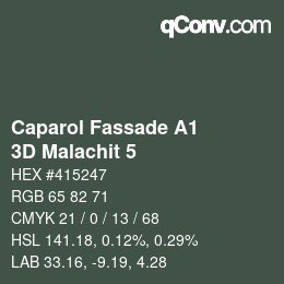 Color code: Caparol Fassade A1 - 3D Malachit 5 | qconv.com