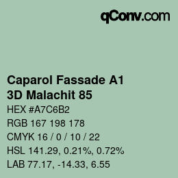 Color code: Caparol Fassade A1 - 3D Malachit 85 | qconv.com