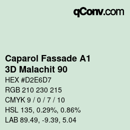 Color code: Caparol Fassade A1 - 3D Malachit 90 | qconv.com