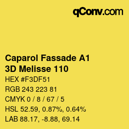 カラーコード: Caparol Fassade A1 - 3D Melisse 110 | qconv.com