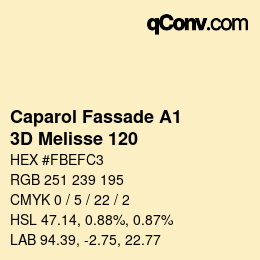 Color code: Caparol Fassade A1 - 3D Melisse 120 | qconv.com