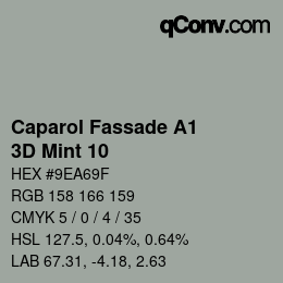 カラーコード: Caparol Fassade A1 - 3D Mint 10 | qconv.com