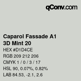 Color code: Caparol Fassade A1 - 3D Mint 20 | qconv.com