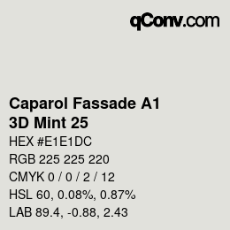 Color code: Caparol Fassade A1 - 3D Mint 25 | qconv.com