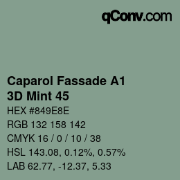 Color code: Caparol Fassade A1 - 3D Mint 45 | qconv.com