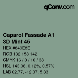 Color code: Caparol Fassade A1 - 3D Mint 45 | qconv.com