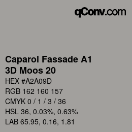 カラーコード: Caparol Fassade A1 - 3D Moos 20 | qconv.com