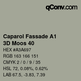 Color code: Caparol Fassade A1 - 3D Moos 40 | qconv.com
