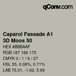 Color code: Caparol Fassade A1 - 3D Moos 50 | qconv.com
