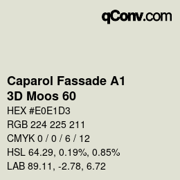 Farbcode: Caparol Fassade A1 - 3D Moos 60 | qconv.com