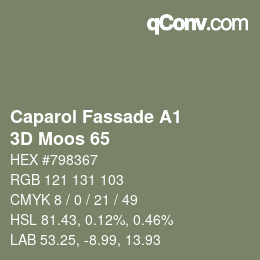 Color code: Caparol Fassade A1 - 3D Moos 65 | qconv.com