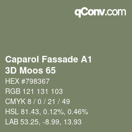 カラーコード: Caparol Fassade A1 - 3D Moos 65 | qconv.com
