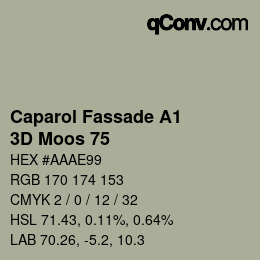 Color code: Caparol Fassade A1 - 3D Moos 75 | qconv.com