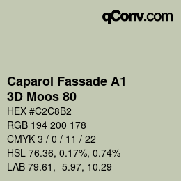 Color code: Caparol Fassade A1 - 3D Moos 80 | qconv.com