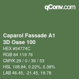 Farbcode: Caparol Fassade A1 - 3D Oase 100 | qconv.com