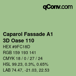 Color code: Caparol Fassade A1 - 3D Oase 110 | qconv.com