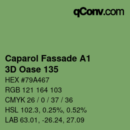 Color code: Caparol Fassade A1 - 3D Oase 135 | qconv.com