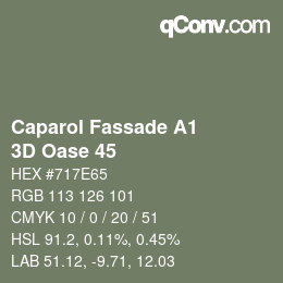 Color code: Caparol Fassade A1 - 3D Oase 45 | qconv.com