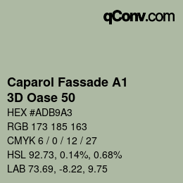 Color code: Caparol Fassade A1 - 3D Oase 50 | qconv.com