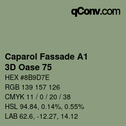 カラーコード: Caparol Fassade A1 - 3D Oase 75 | qconv.com