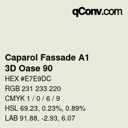 Color code: Caparol Fassade A1 - 3D Oase 90 | qconv.com