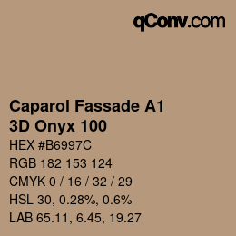 Farbcode: Caparol Fassade A1 - 3D Onyx 100 | qconv.com