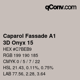 Color code: Caparol Fassade A1 - 3D Onyx 15 | qconv.com