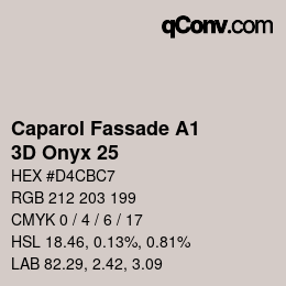 Farbcode: Caparol Fassade A1 - 3D Onyx 25 | qconv.com