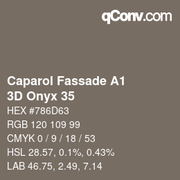 カラーコード: Caparol Fassade A1 - 3D Onyx 35 | qconv.com