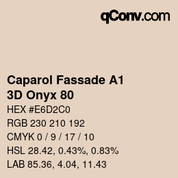 Farbcode: Caparol Fassade A1 - 3D Onyx 80 | qconv.com