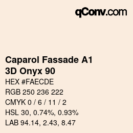 Code couleur: Caparol Fassade A1 - 3D Onyx 90 | qconv.com