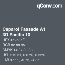 Color code: Caparol Fassade A1 - 3D Pacific 10 | qconv.com