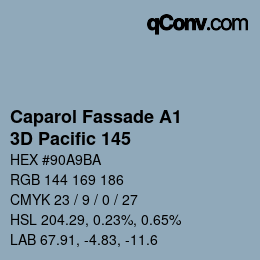カラーコード: Caparol Fassade A1 - 3D Pacific 145 | qconv.com