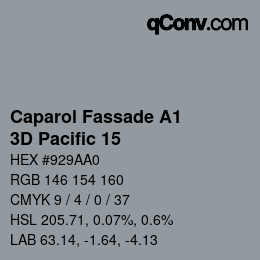 Color code: Caparol Fassade A1 - 3D Pacific 15 | qconv.com