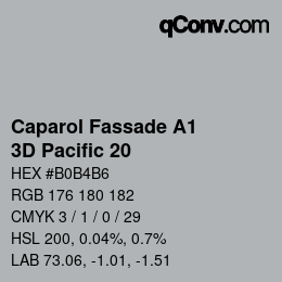 カラーコード: Caparol Fassade A1 - 3D Pacific 20 | qconv.com