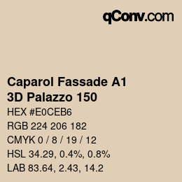 カラーコード: Caparol Fassade A1 - 3D Palazzo 150 | qconv.com