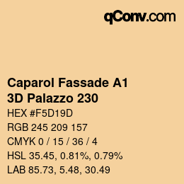 Color code: Caparol Fassade A1 - 3D Palazzo 230 | qconv.com