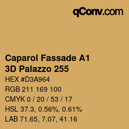 カラーコード: Caparol Fassade A1 - 3D Palazzo 255 | qconv.com