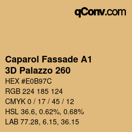 Color code: Caparol Fassade A1 - 3D Palazzo 260 | qconv.com