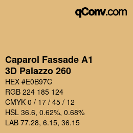 カラーコード: Caparol Fassade A1 - 3D Palazzo 260 | qconv.com