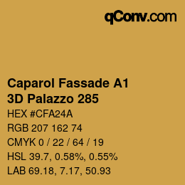 Color code: Caparol Fassade A1 - 3D Palazzo 285 | qconv.com