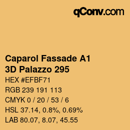 Color code: Caparol Fassade A1 - 3D Palazzo 295 | qconv.com