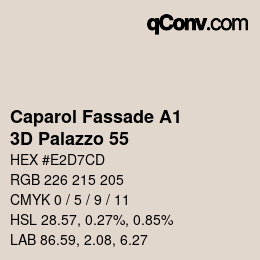 Color code: Caparol Fassade A1 - 3D Palazzo 55 | qconv.com