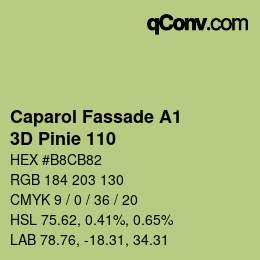 カラーコード: Caparol Fassade A1 - 3D Pinie 110 | qconv.com