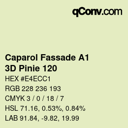 Color code: Caparol Fassade A1 - 3D Pinie 120 | qconv.com