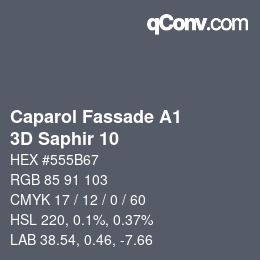 Farbcode: Caparol Fassade A1 - 3D Saphir 10 | qconv.com